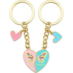OEHEDOU 2pcs Best Friends Keychain Gifts For Best Friends Matching Friendship Gifts For 2 Birthday Gifts For Best Friends