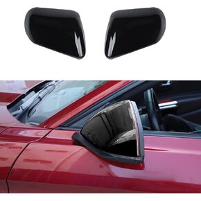 RT-TCZ Rearview Mirror Cover Trim Kit Decoration Compatible with Ford Mustang 2015 2016 2017 2018 2019 2020 2021 2022 2023 2024(Carbon Fiber Grain)