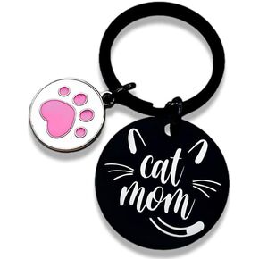 Cat Mom Keychain for Women Funny Mom Gift Cat Lover Gifts for Women Birthday Mother’s Day Valentine's Day Gifts in Kuwait