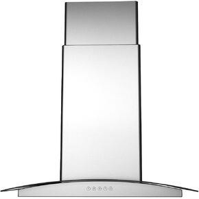Blue Ocean 30" RH668I Tempered Glass Stainless Steel LED Light Island Mount Kitchen Range Hood | 900 CFM | PRO PERFORMANCE | 3 Speed Exhaust Fan | Ducted/Ductless Convertible Duct