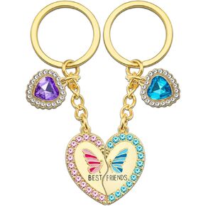 OEHEDOU 2pcs Best Friends Keychain Gifts For Best Friends Matching Friendship Gifts For 2 Birthday Gifts For Best Friends