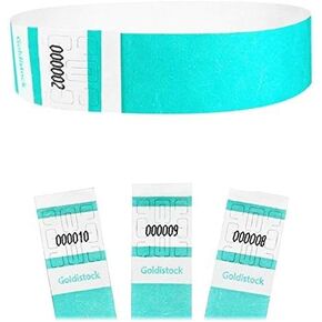 Event Wristbands Select Series Vibrant Aqua Blue 2,000 Count | ¾" Arm Bands | Paper-Like Party Armbands | Wrist Bands in Saudi Arabia