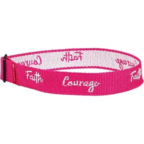 COLORFUL BLING Breast Cancer Awareness Bracelets Pink Ribbon Hope Faith Wristbands Adjustable Inspirational Bracelets for Women Supplies Favors Pink Party