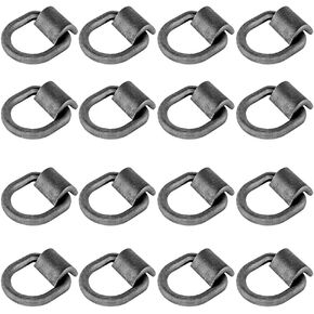 16Pack 1/2 Weld On D Ring Heavy Duty Weldable Trailer D-Rings Tie Down 1/2 for Trailers Breaking Load 12000lbs