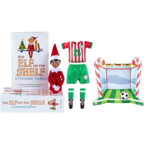 مجموعة صندوق تقاليد عيد الميلاد The Elf on the Shelf مع Elf (فتى ذو لون داكن)، وكتاب قصص وهدف القطب الشمالي وإكسسوارات Gear Claus Couture (حزمة متعددة العناصر) in Kuwait