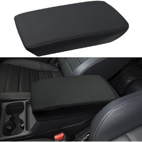 Center Console Armrest Cover Fit for Honda CRV Accessories 2023 2024 2025, for CR-V Arm Rest Box Protective Cover, Armrest Lid Leather Cover, Middle Console Pad (Orange Stitches)