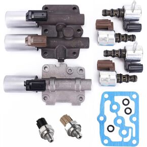 Transmission Solenoid Kit Compatible with Honda Accord Acura MDX 28250-P6H-024 28250-P7W-003 28400-P6H-013 28500-P6H-013 28600-RKE-004 28610-RKE-004
