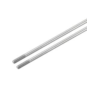 MECCANIXITY 304 Stainless Steel Push Rod Connector Double End Threaded Rod for DIY RC Car, Boat, Car, Airplane, Helicopter Model&DIY Material, M3x300mm, Pack of 2
