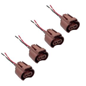 4 Pcs 9006 HB4 Bulb Socket Female Adapters Wiring Harness Connector Lamp Holder Cable Replace Car Headlight Fog Light Use