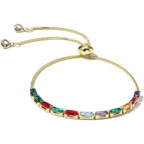 Gold Tennis Bracelets for Women Cubic Zirconia Tennis Bracelet Adjustable Gold Chain Womens Tennis Bracelet Colorful Crystal Ankle Bracelet Summer Beach Body Jewelry