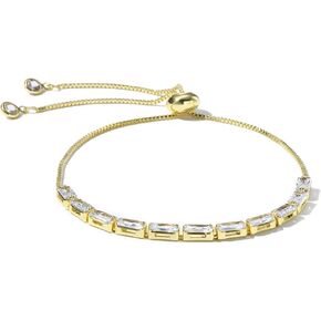 Gold Tennis Bracelets for Women Cubic Zirconia Tennis Bracelet Adjustable Gold Chain Womens Tennis Bracelet Colorful Crystal Ankle Bracelet Summer Beach Body Jewelry in Kuwait