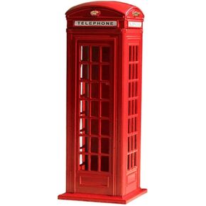 LIFKOME Piggy Bank for Kids Phone Booth Big Piggy Bank British Mini Bank Banks for Adults Lovely London Money Metal Alloy Piggy Bank Alloy Street Red Girl England Pillar Child