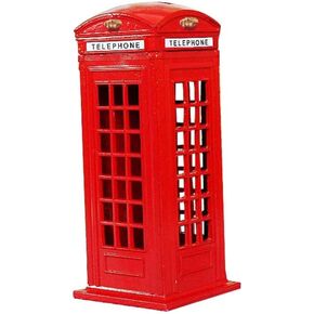 LIFKOME Piggy Bank for Kids Phone Booth Big Piggy Bank British Mini Bank Banks for Adults Lovely London Money Metal Alloy Piggy Bank Alloy Street Red Girl England Pillar Child