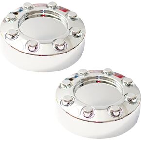 2PCS Chrome Wheel Center Cap for 2005-2018 F250 F350 SRW Pickup Truck, Single Rear Wheel, Front or Rear 2WD, Rear 4x4