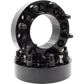 Wheel Accessories Parts 2 Pcs Hub Centric Wheel Spacers 8 on 6.50 2.00" Thick 14mm 1.50 Thread Stud 116.7mm Hub Fits 2001-10 Chevy Silverado 2500 3500 GMC Sierra 2500 3500 SRW |DRW Front Only