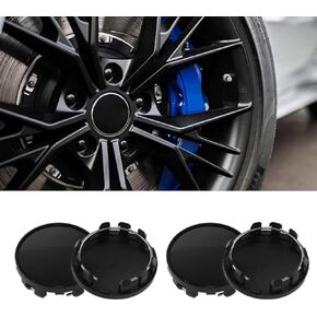 4 PCS Car Wheel Center Caps, Snap-in Center Caps for Rims, Plastic Wheel Tyre Center Hub Caps Cover with 2.32 Inch (59mm) Outer Diameter and 2.2 Inch (56mm) Inner Diameter (Black)