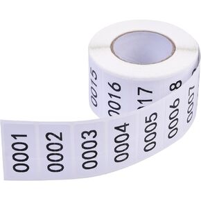 Inventory Labels - Consecutive Number Labels Inventory Stickers - Product Claiming Labels 1-1000 Clothes Numbers, Moving Box Numbering 0.75" x 1.5" Size Labels