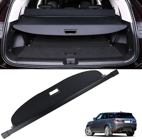 غطاء شحن جديد من MUCO متوافق مع L-and Rover R-ange Rover Sport 2006-2013 ملحقات صندوق السيارة غطاء شحن قابل للسحب أسود خلفي غطاء صندوق السيارة الخلفي غطاء أمان الأمتعة - غطاء صندوق السيارة قابل للسحب in Kuwait