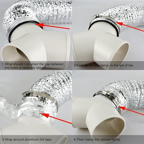 3 طريقة Y شكل القناة موصل القناة الفاصل للعادم ABS موصل القناة مروحة مجفف تنفيس خرطوم لخرطوم 4 بوصة in Kuwait