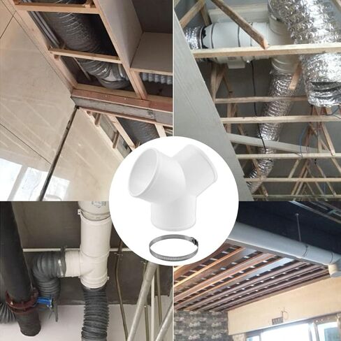 3 طريقة Y شكل القناة موصل القناة الفاصل للعادم ABS موصل القناة مروحة مجفف تنفيس خرطوم لخرطوم 4 بوصة in Kuwait