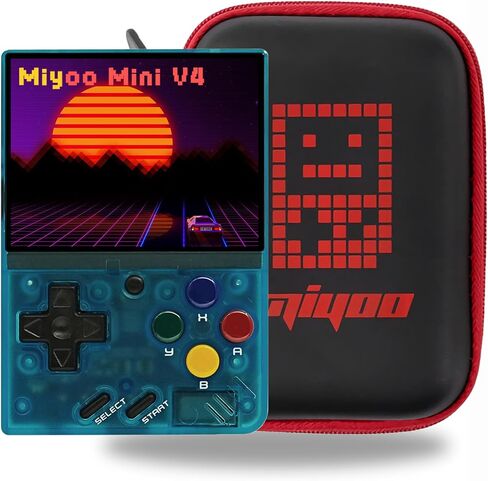 Miyoo Mini V4 Handheld Game Console 2.8-inch 750*560 IPS Screen 2000mAh Miyoo-Mini v4 with Portable Case Retro Gray in Saudi Arabia