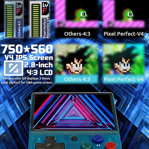 Miyoo Mini V4 Handheld Game Console 2.8-inch 750*560 IPS Screen 2000mAh Miyoo-Mini v4 with Portable Case Retro Gray in Saudi Arabia