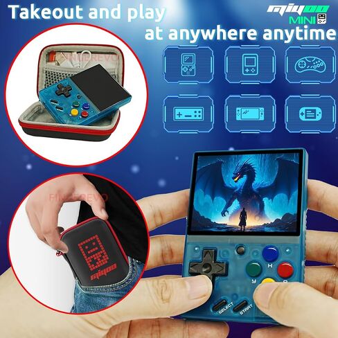 Miyoo Mini V4 Handheld Game Console 2.8-inch 750*560 IPS Screen 2000mAh Miyoo-Mini v4 with Portable Case Retro Gray in Saudi Arabia