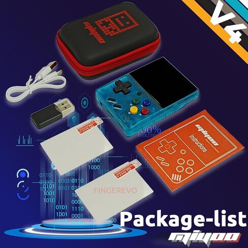 Miyoo Mini V4 Handheld Game Console 2.8-inch 750*560 IPS Screen 2000mAh Miyoo-Mini v4 with Portable Case Retro Gray in Saudi Arabia
