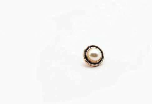 5 PCS Gold Pearl Buttons Plastic Shank for Garment Clothing Accessories Fit Sewing Scrapbooking Garment DIY Decoration (White Gold, 15mm) in Saudi Arabia