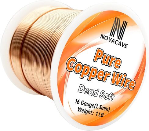Copper Wire for Jewelry Making, Dead Soft 1 LB Spool Jewelry Wire (20 Gauge, 330Ft) for Beading, Electroculture Gardening in Kuwait