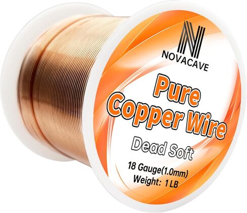 Copper Wire for Jewelry Making, Dead Soft 1 LB Spool Jewelry Wire (20 Gauge, 330Ft) for Beading, Electroculture Gardening in Kuwait
