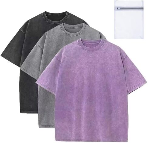 Mens Oversized T Shirt, Heavyweight Cotton T Shirts for Men, Unisex Short Sleeves Casual Loose Wash Solid Basic Tee Tops in Saudi Arabia