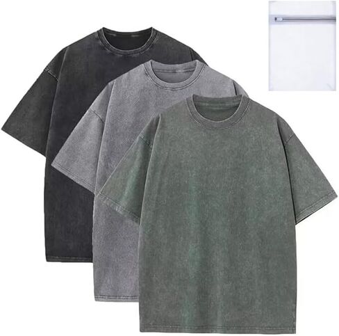 Mens Oversized T Shirt, Heavyweight Cotton T Shirts for Men, Unisex Short Sleeves Casual Loose Wash Solid Basic Tee Tops in Saudi Arabia