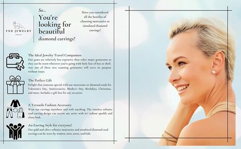 Diamond Stud Earrings For Women, Mens Diamond Earrings, Screw Back Earrings, 14k Yellow Gold 2ct Solitaire Brilliant Round, Princess, & Heart Cut VVS D-E Color [Simulated Diamond] in Kuwait