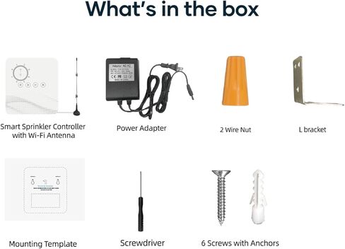 وحدة التحكم الذكية بالرش من tolviviov، وحدة التحكم في الري بشبكة WiFi ذات 8 مناطق، تمكين التطبيق، جدولة سقي آلية بسيطة، ذكاء الطقس المحلي، المطر، تخطي التجميد in Kuwait