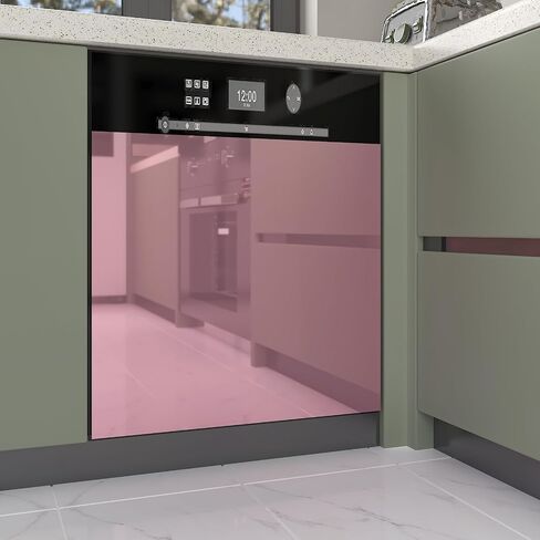 CHIHUT Self Adhesive Mirror Reflective Wall Sticker Rose Gold Mirror Wall Paper Peel and Stick Wallpaper Modern Non-Glass Flexible Mirror Stickers for Walls Cabinets Dresser Dishwasher 12"x100" in Saudi Arabia