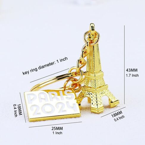 Eiffel Tower Keychain, Gold Lovely Decoration Souvenir Key Chain in Paris the Eiffel Tower Metal Keyring in Kuwait
