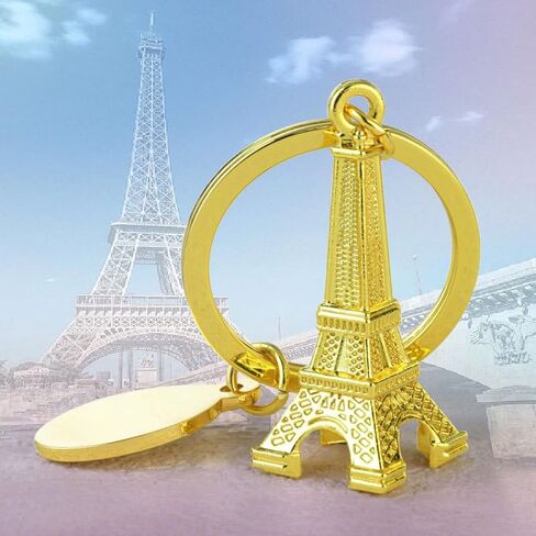Eiffel Tower Keychain, Gold Lovely Decoration Souvenir Key Chain in Paris the Eiffel Tower Metal Keyring in Kuwait