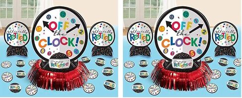 Deluxe Officially Retired Table Decorating Kit (23 Pc. Set) - Eye-Catching, Fun & Festive Centerpieces - Perfect for Retirement Parties in Saudi Arabia