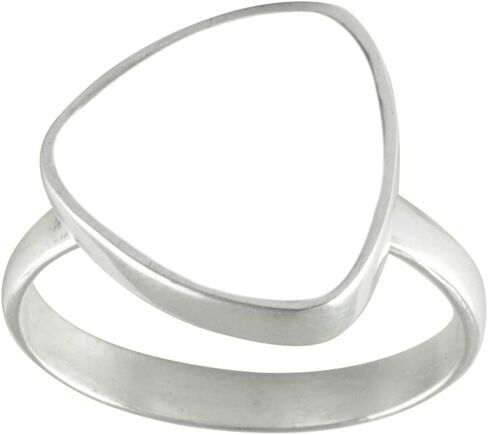 SURYAGEMS Choose Your Natural Gemstone Ring Trillion Shape Sterling Silver Faceted Birthstones Jewellery in Kuwait