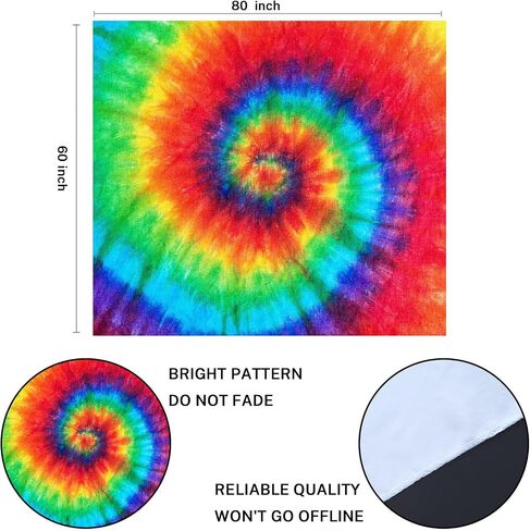 Emvency Tapestry Colorful Rainbow Spiral Tie Dye Pattern Color Dyed Batik Home Decor Wall Hanging for Living Room Bedroom Dorm 60x80 Inches in Saudi Arabia