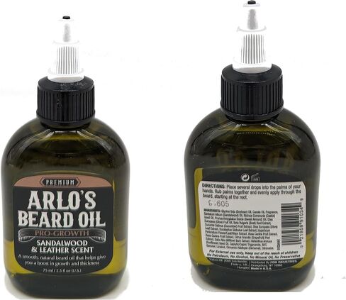 Arlo's Pro Growth Beard Oil - Vanilla Sandalwood 2.5 oz. - Promotes Beard Hair Growth in Kuwait