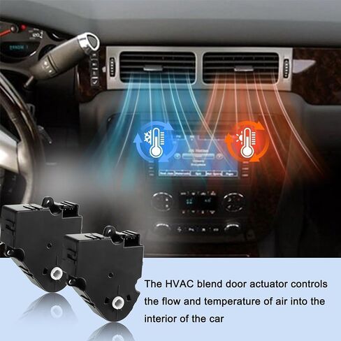 2 PCS HVAC Blend Door Actuator Driver Passenger Side Temperature Control Air Fit for Chevrolet Silverado 1500 2500 3500 GMC Tahoe Sierra Yukon Cadillac Buick Pontiac Replaces 89018365 604-106 52402588 in Saudi Arabia
