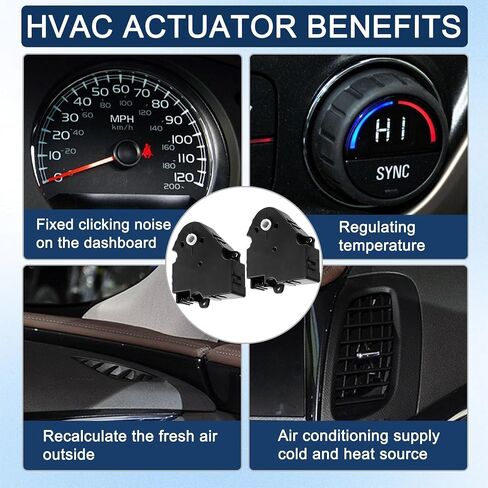 2 PCS HVAC Blend Door Actuator Driver Passenger Side Temperature Control Air Fit for Chevrolet Silverado 1500 2500 3500 GMC Tahoe Sierra Yukon Cadillac Buick Pontiac Replaces 89018365 604-106 52402588 in Saudi Arabia
