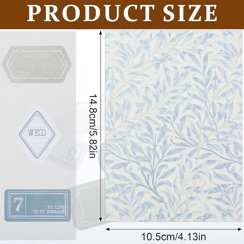 Scrapbook Papers, 80pcs Vintage Floral Textured Paper Label Stickers Set Decorative Aesthetic Stationery Planner Scrapbooking Junk Journal Supplies for Writing Drawing DIY Art Craft(Style B) in Saudi Arabia