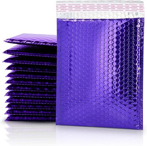 GGR Supplies Metallic Bubble Padded Envelope Mailers, 7.5 X 11 Inches, Waterproof Ultra Resistant Ideal For Packing, Shipping, and Storing. Pack of 25 (Red) in Kuwait