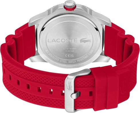 Lacoste Regatta Men's 3H Quartz Silicone Transparent Wristband - Water Resistant up to 5ATM/50 Meters, Contemporary Design, 46mm in Saudi Arabia