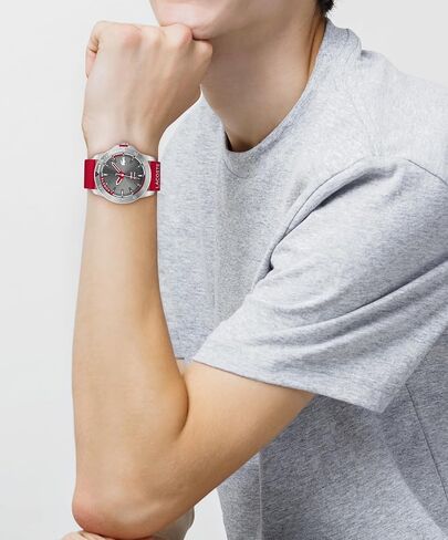 Lacoste Regatta Men's 3H Quartz Silicone Transparent Wristband - Water Resistant up to 5ATM/50 Meters, Contemporary Design, 46mm in Saudi Arabia