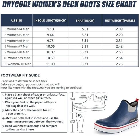 DRYCODE Rain Boots Men, Mens Deck Boots in Kuwait
