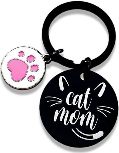سلسلة مفاتيح للأم والقطط للنساء، هدية للأم المضحكة، هدايا لمحبي القطط للنساء، هدايا عيد ميلاد الأم وعيد الحب in Kuwait